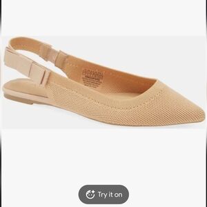 Tahari Beige Women's Slingback Knit Sandals 8